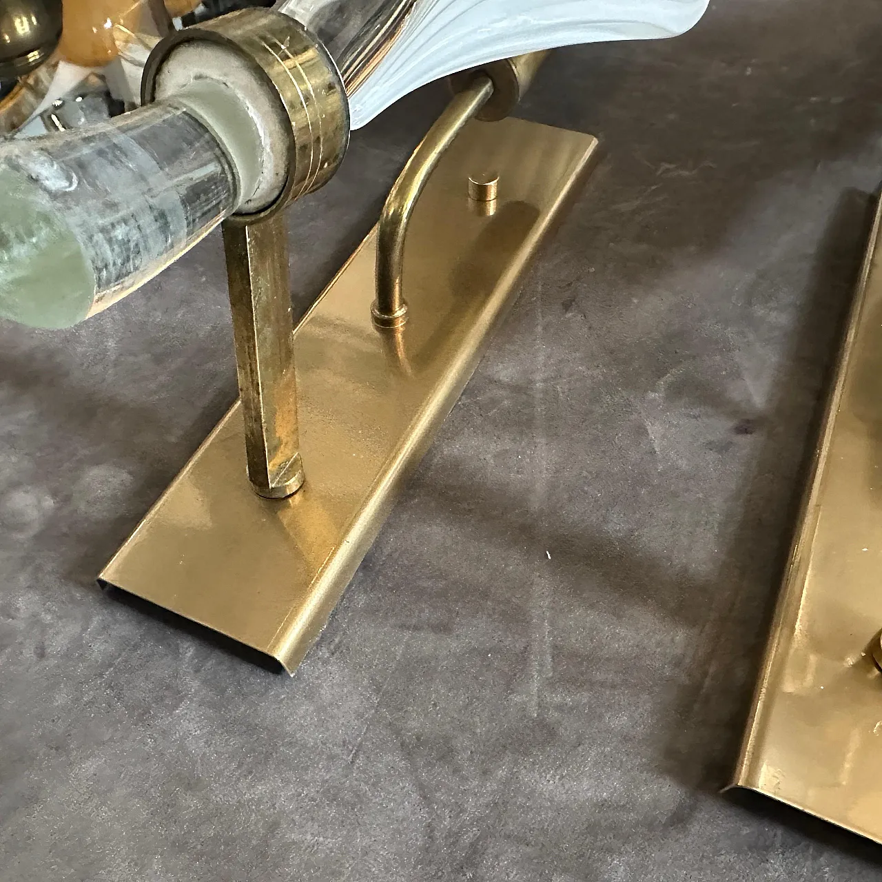 Pair of Murano glass wall sconces by Franco Luce, 1970s 5