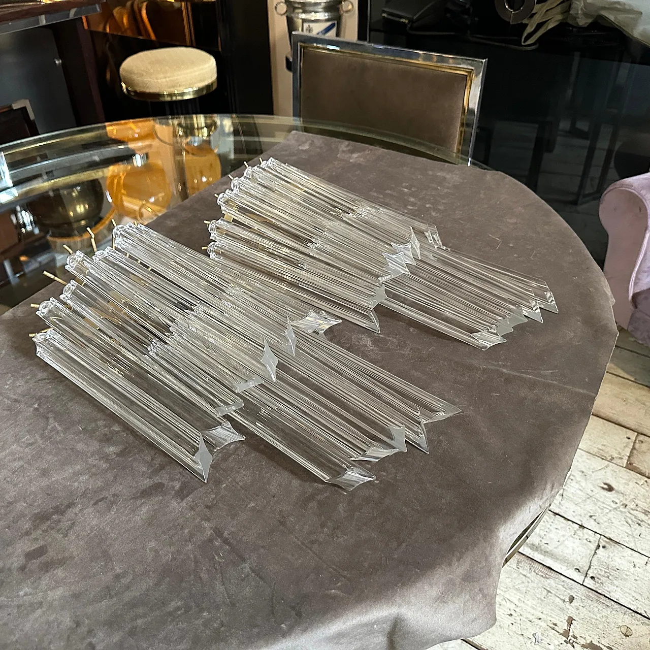 Pair of Murano glass wall sconces by Venini, 1970s 6