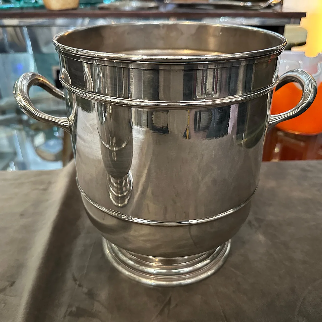 Pair of silver-plated wine coolers, 1970s 6