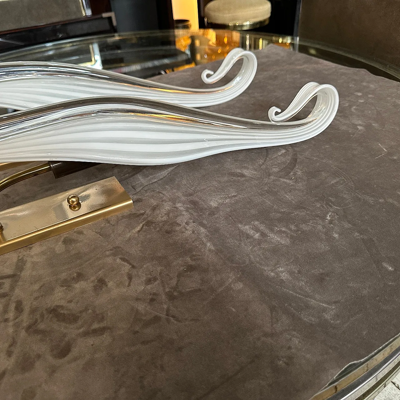 Pair of Murano glass wall sconces by Franco Luce, 1970s 7