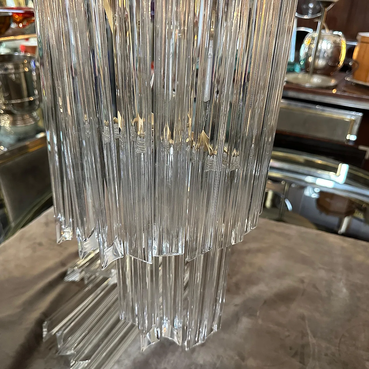 Pair of Murano glass wall sconces by Venini, 1970s 9