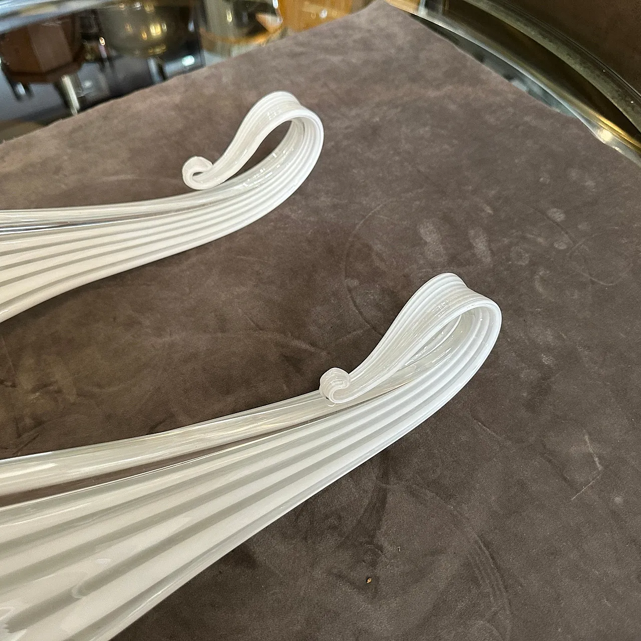 Pair of Murano glass wall sconces by Franco Luce, 1970s 9