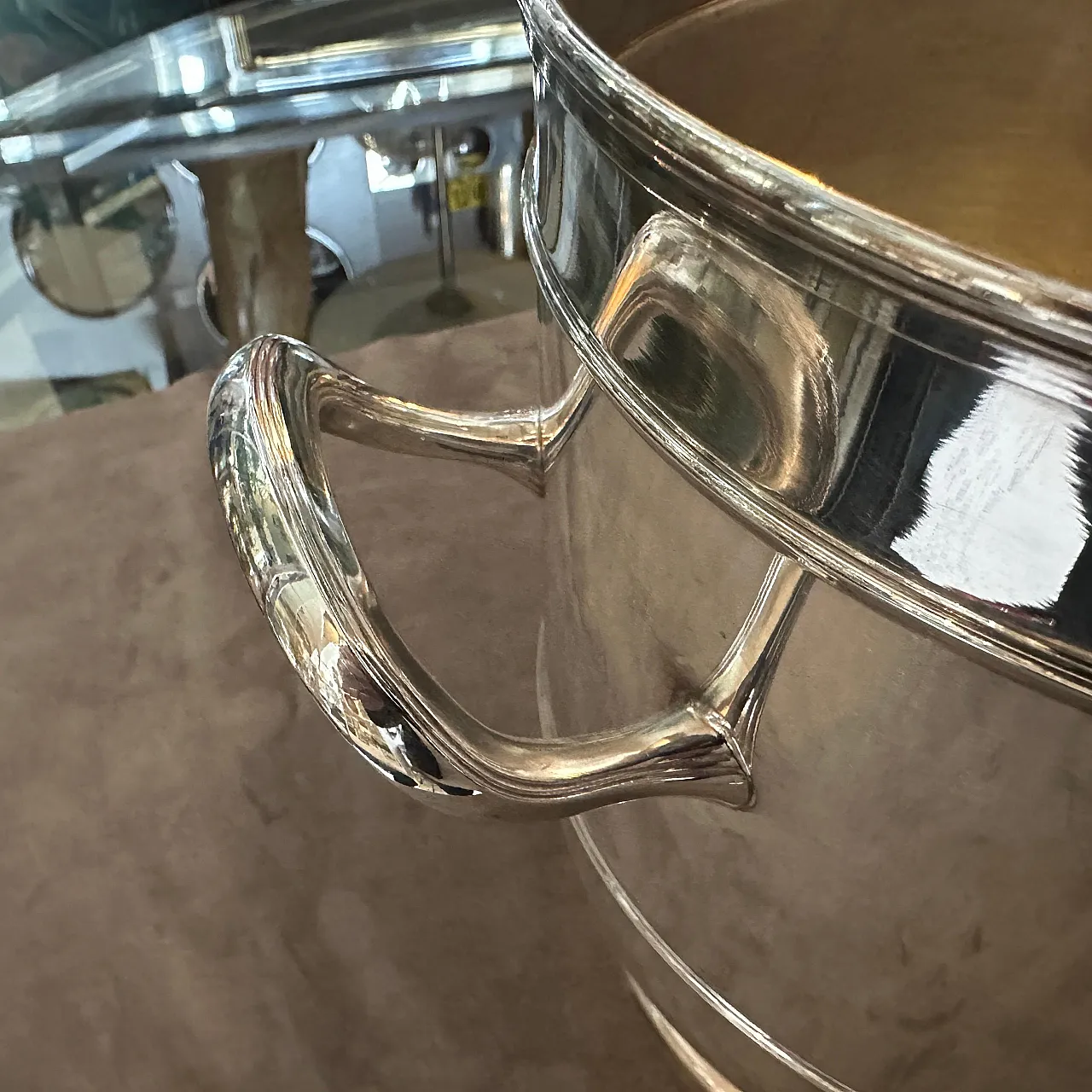 Pair of silver-plated wine coolers, 1970s 10