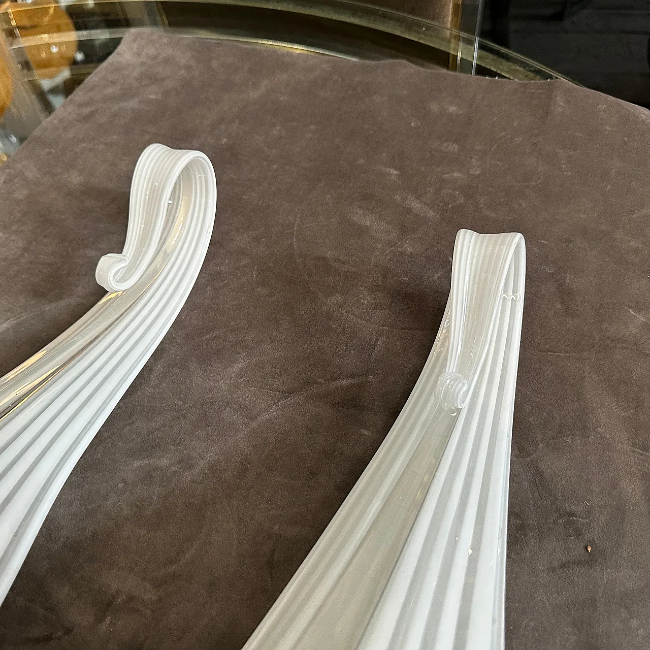 Pair of Murano glass wall sconces by Franco Luce, 1970s 11