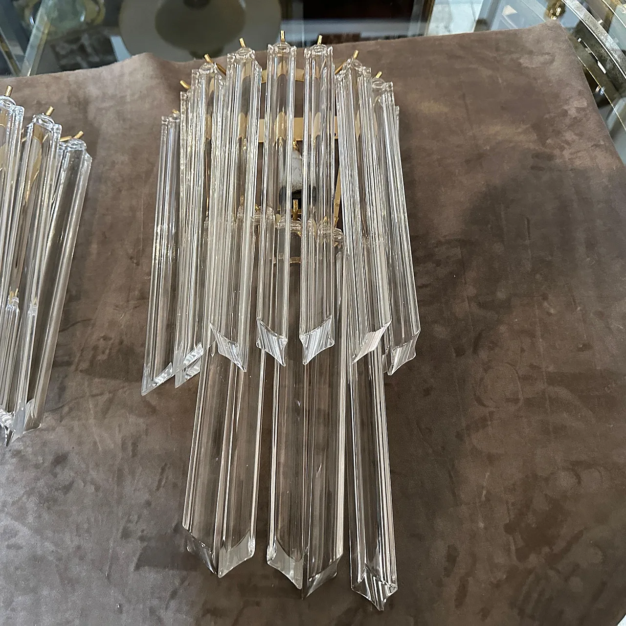 Pair of Murano glass wall sconces by Venini, 1970s 11