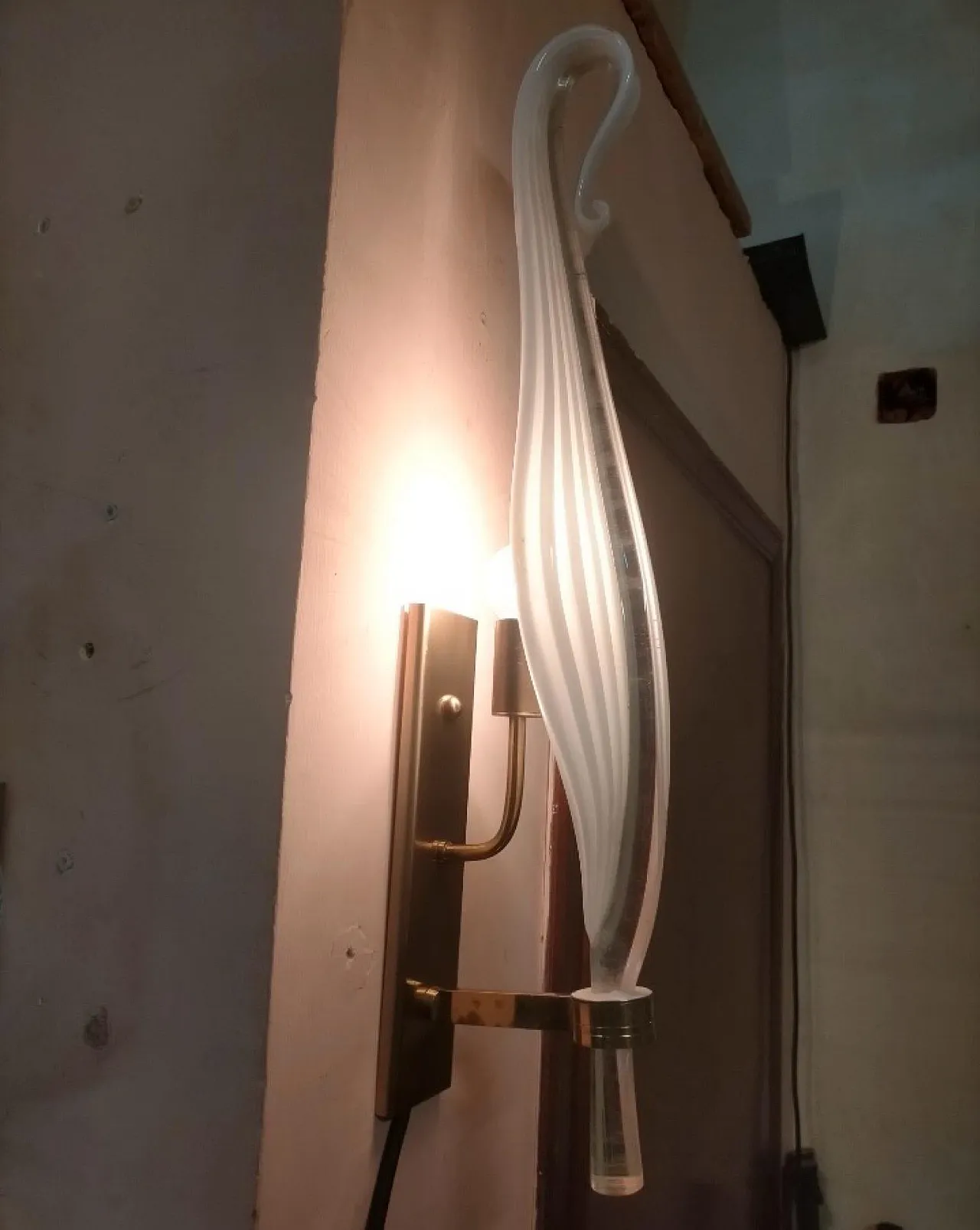 Pair of Murano glass wall sconces by Franco Luce, 1970s 14