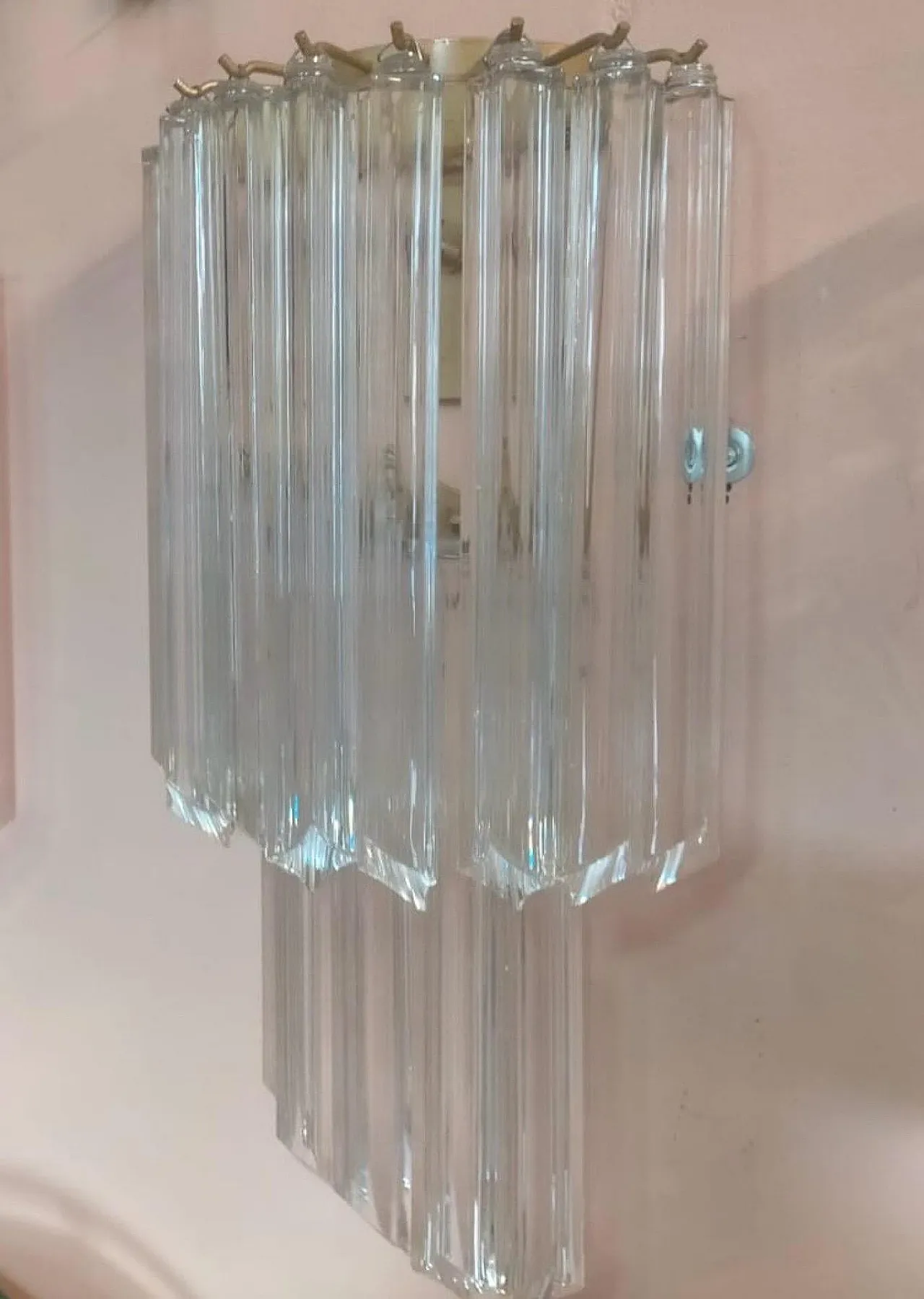 Pair of Murano glass wall sconces by Venini, 1970s 16