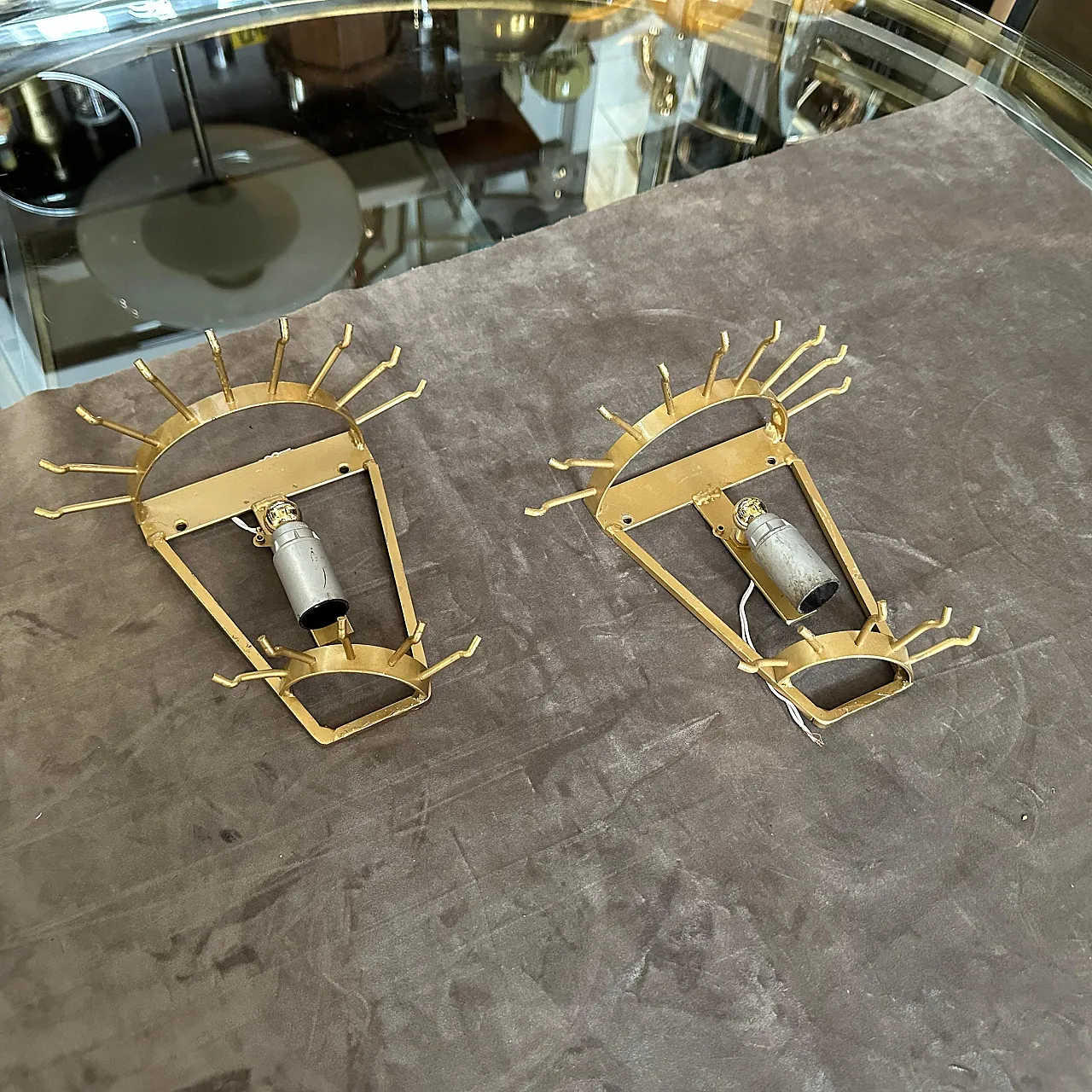 Pair of Murano glass wall sconces by Venini, 1970s 19