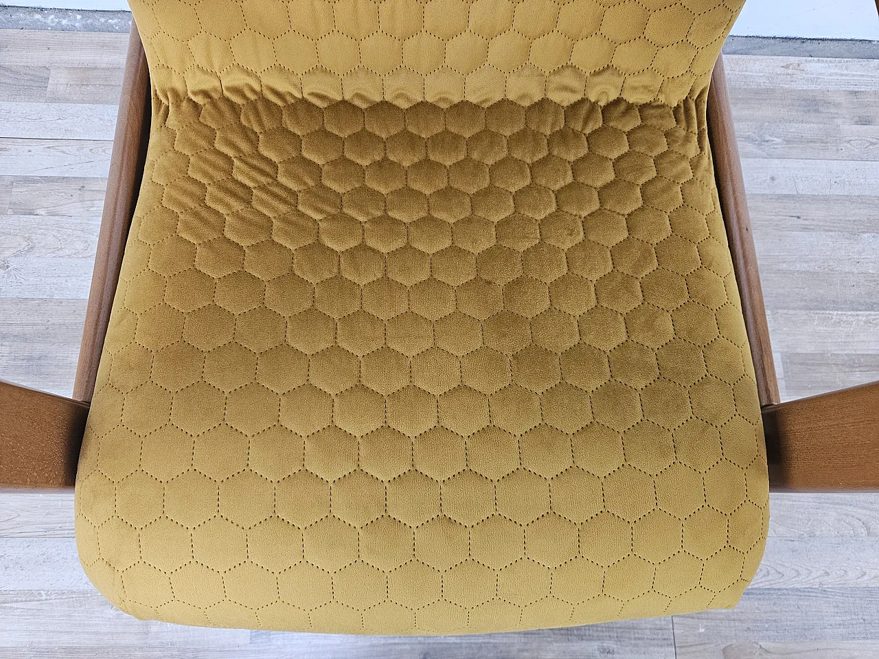 Padded armchair lounge in beech, 80s 11