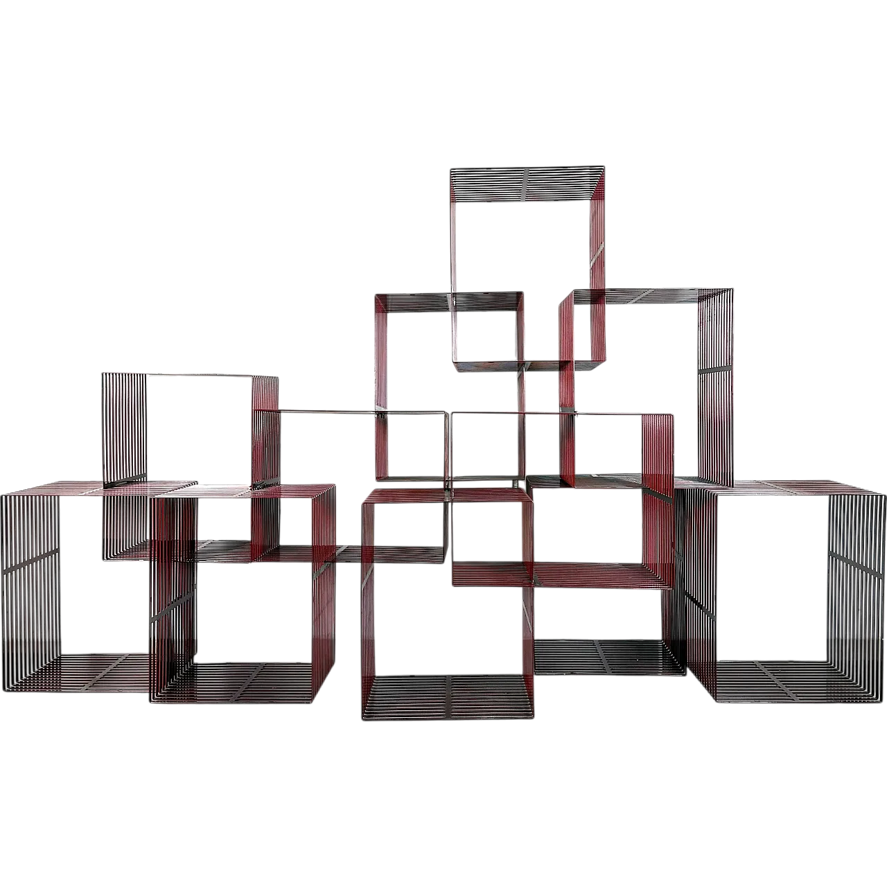 Metal modular bookcase, 90s 7