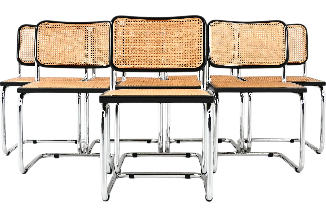 8 dining Chairs Style B32 by Marcel Breuer, 90s 9