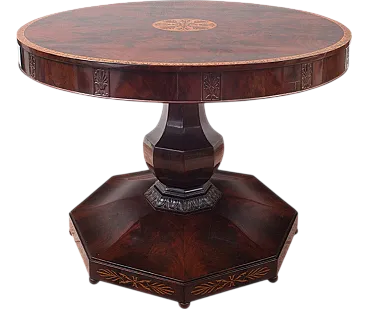 Smith Neapolitan table in mahogany feather with int grafts, 19th c.