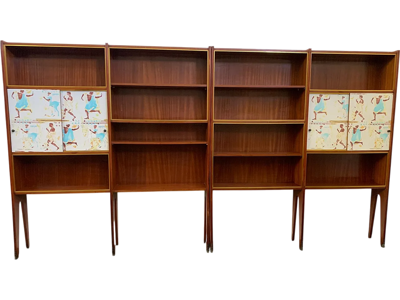 Pair of Mahogany Bookcases by Osvaldo Borsani, 1950 11