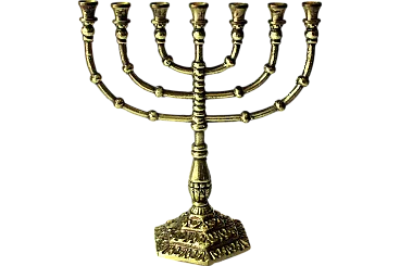 Brass Menorah brass candle holder 7 arms, 70s