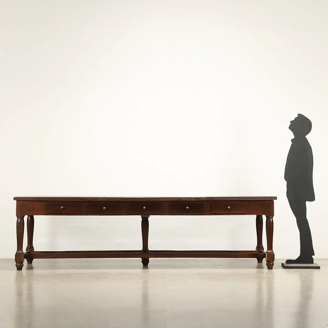 Banco da lavoro in abete, rovere e pioppo, inizio '900 2