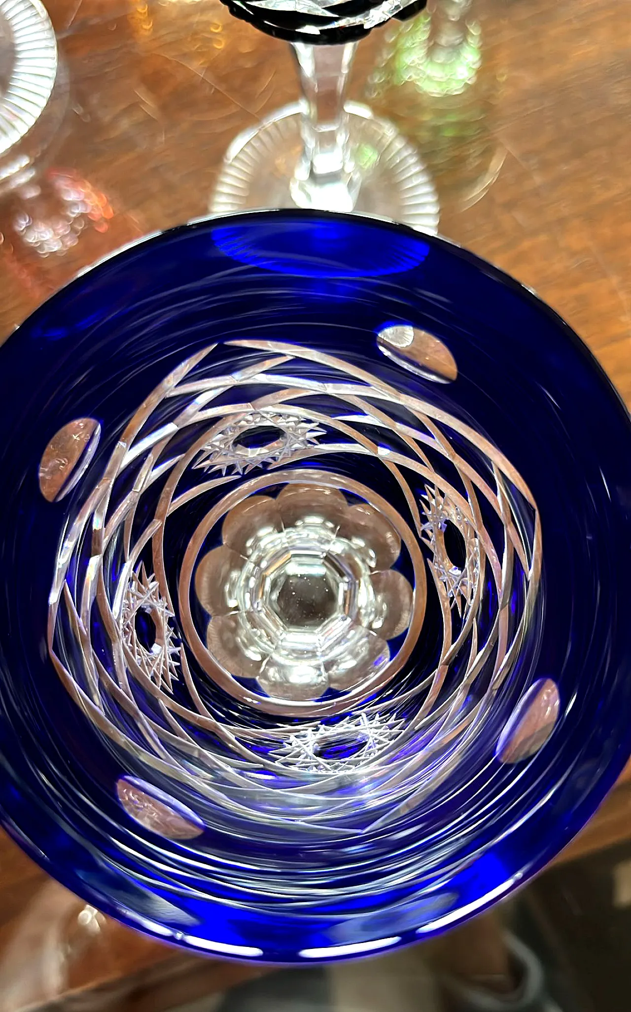 9 Calici Antichi in Cristallo di Boemia, primo '900 2