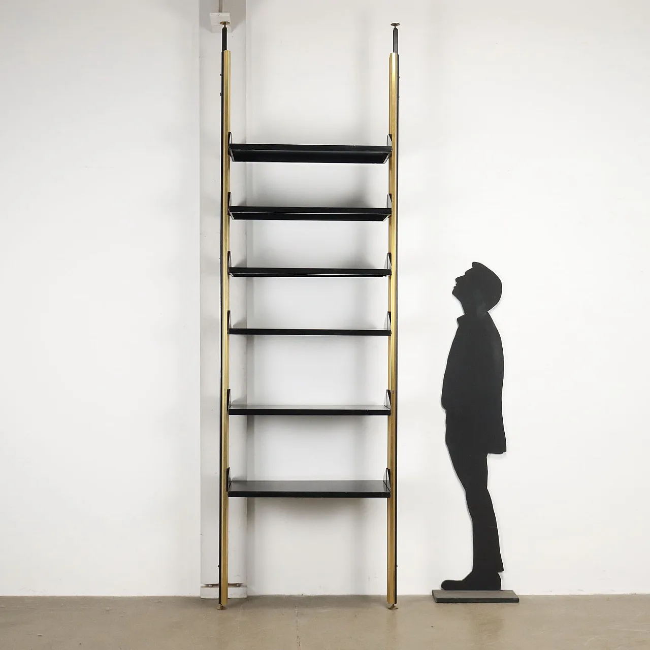 Metal and aluminium bookcase, late 20th century 2