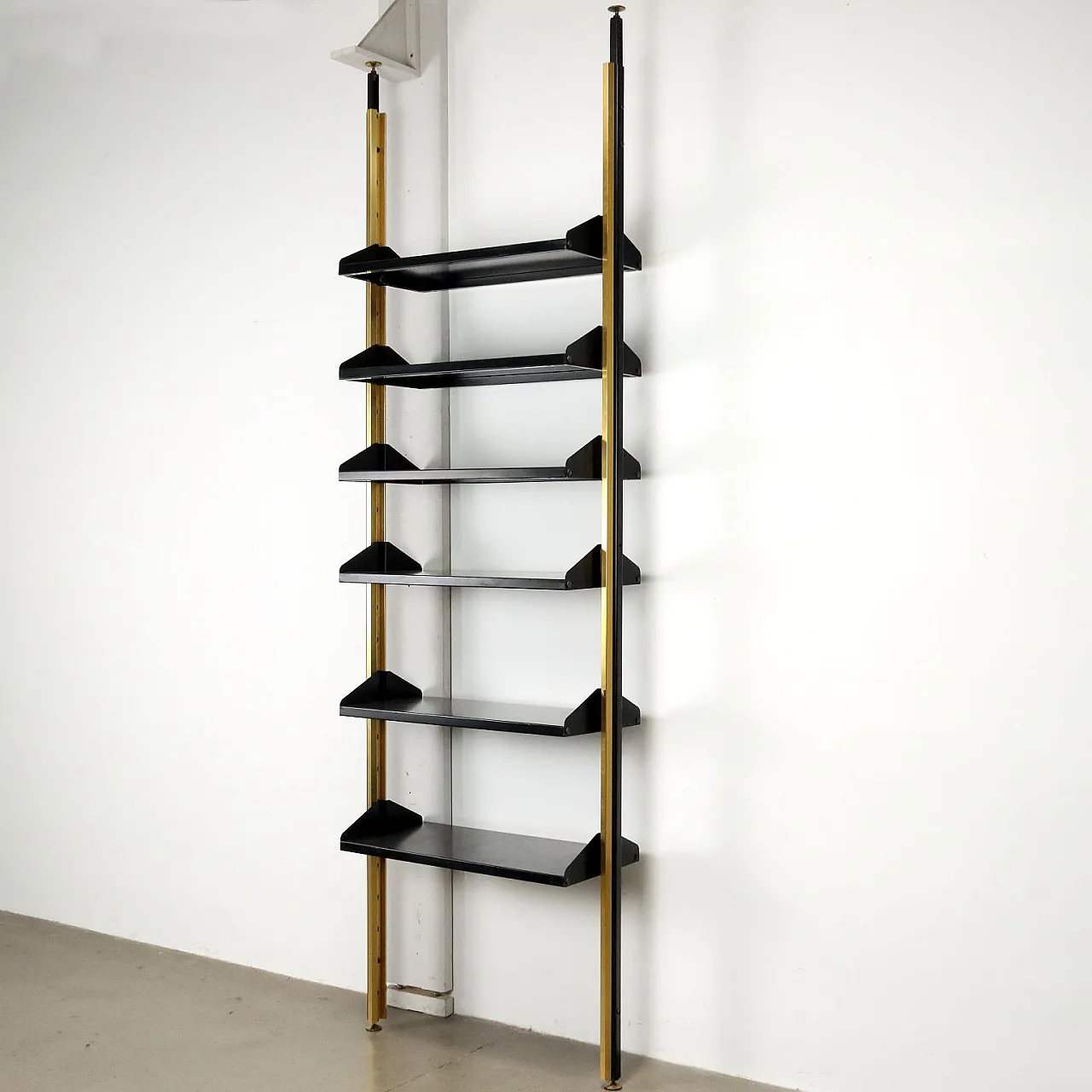 Metal and aluminium bookcase, late 20th century 3