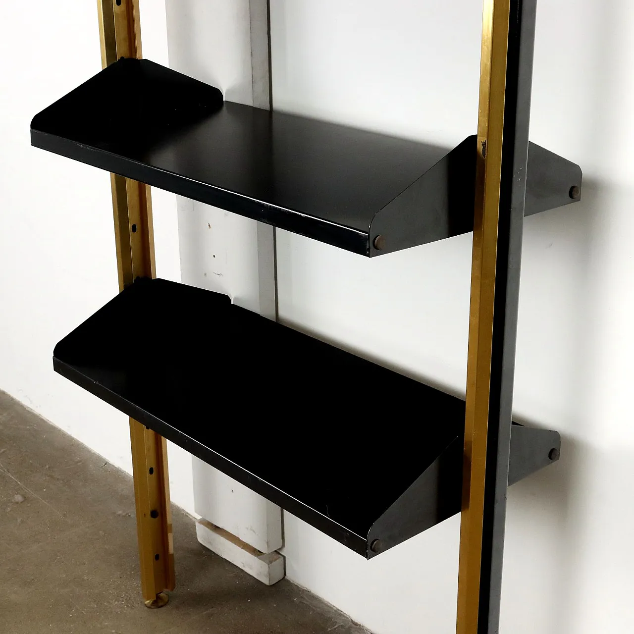 Metal and aluminium bookcase, late 20th century 5