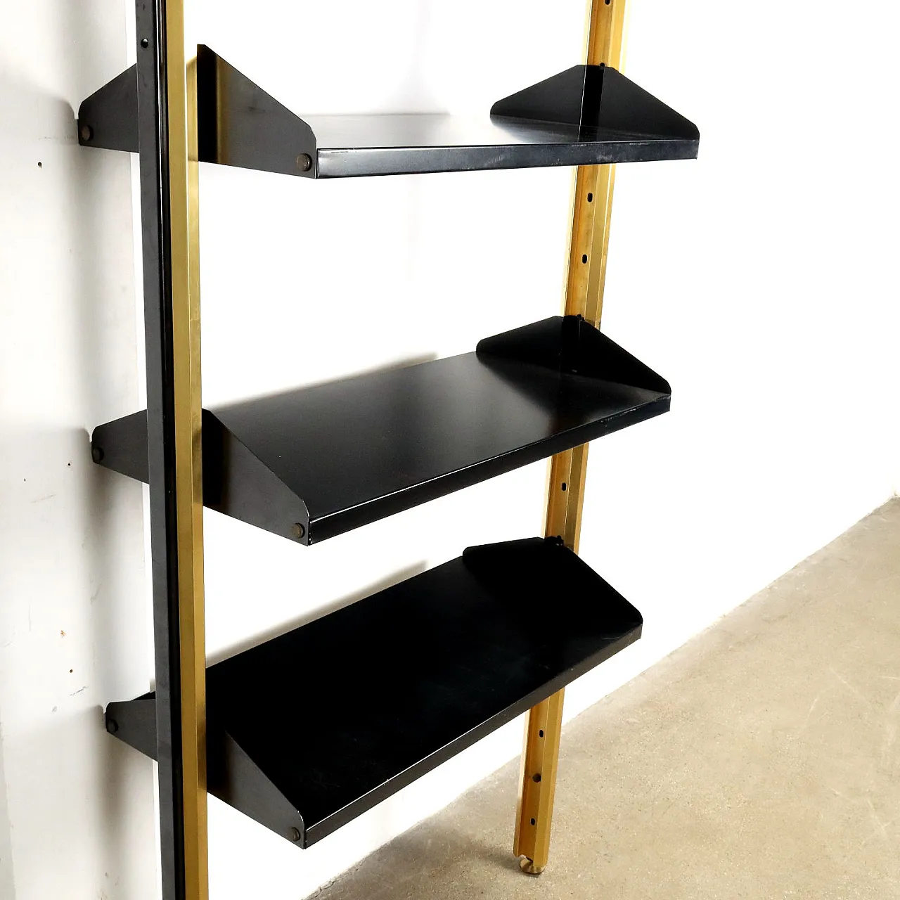 Metal and aluminium bookcase, late 20th century 6
