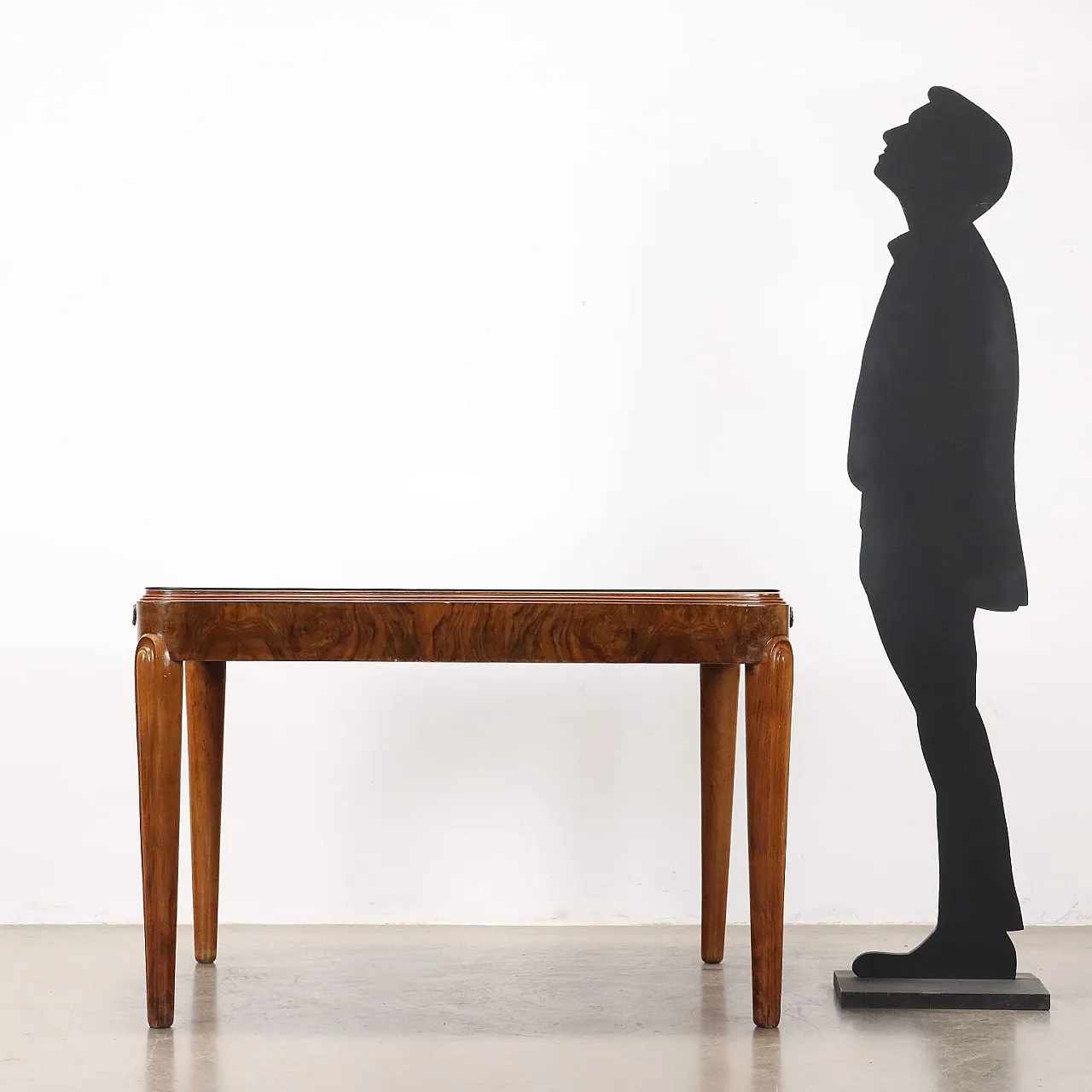 Table in briarwood and glass, early 20th century 2