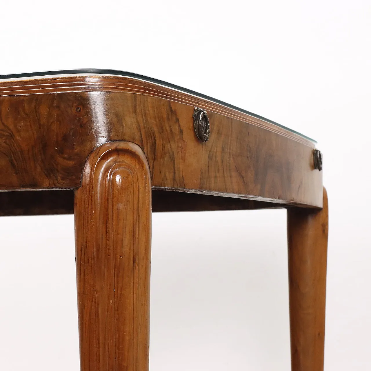 Table in briarwood and glass, early 20th century 6