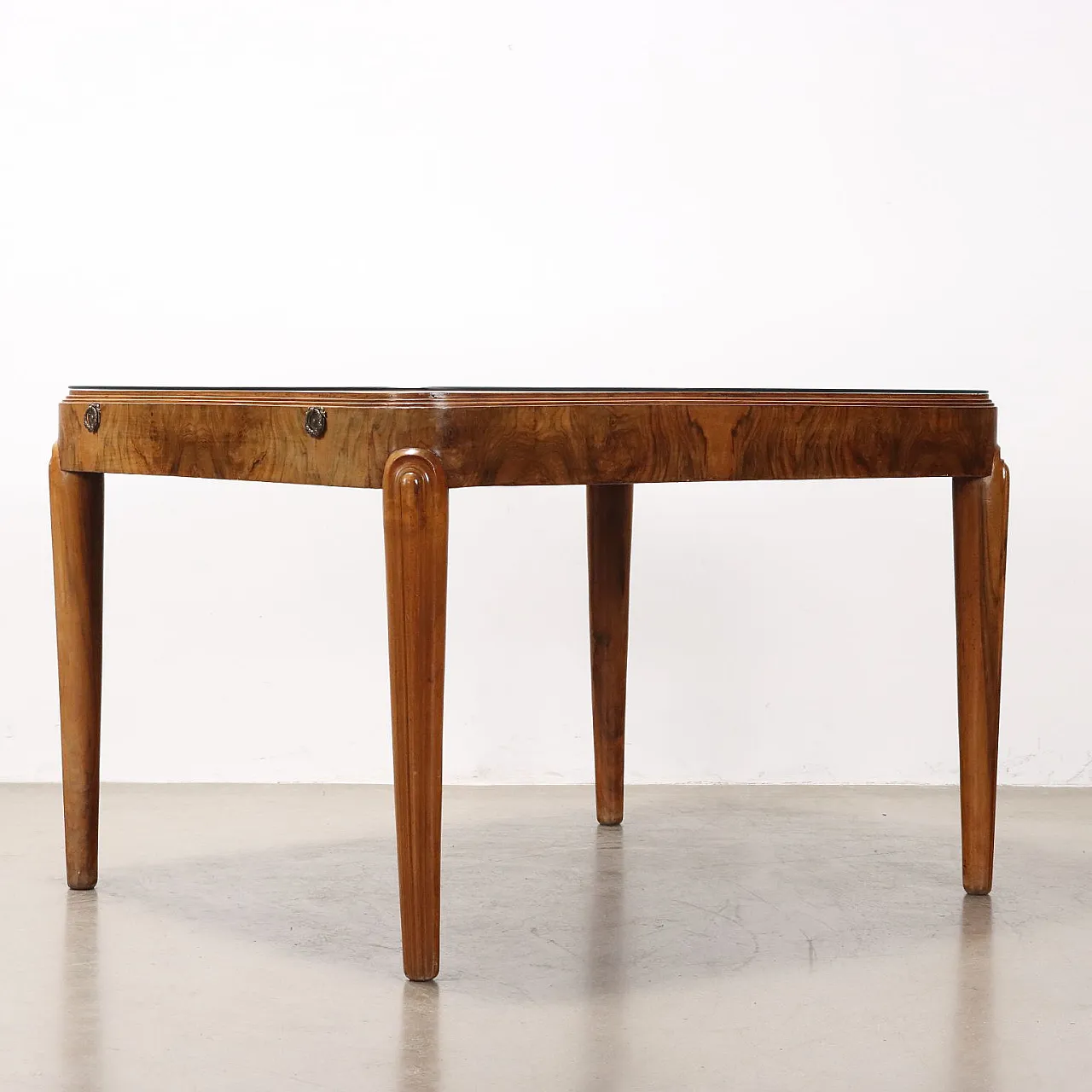 Table in briarwood and glass, early 20th century 10