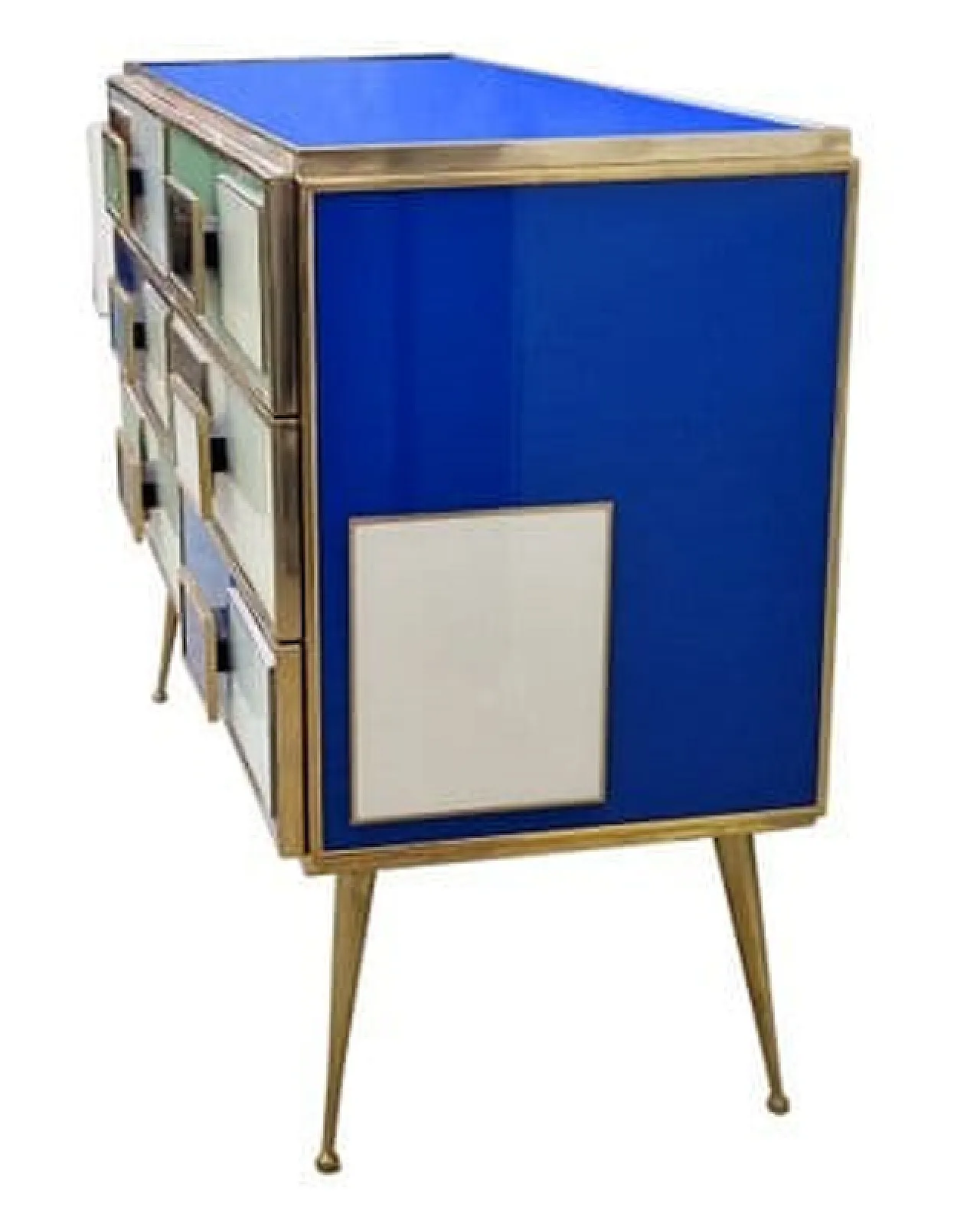 Cassettiera stile vetro Murano, sei cassetti, anni '90 4