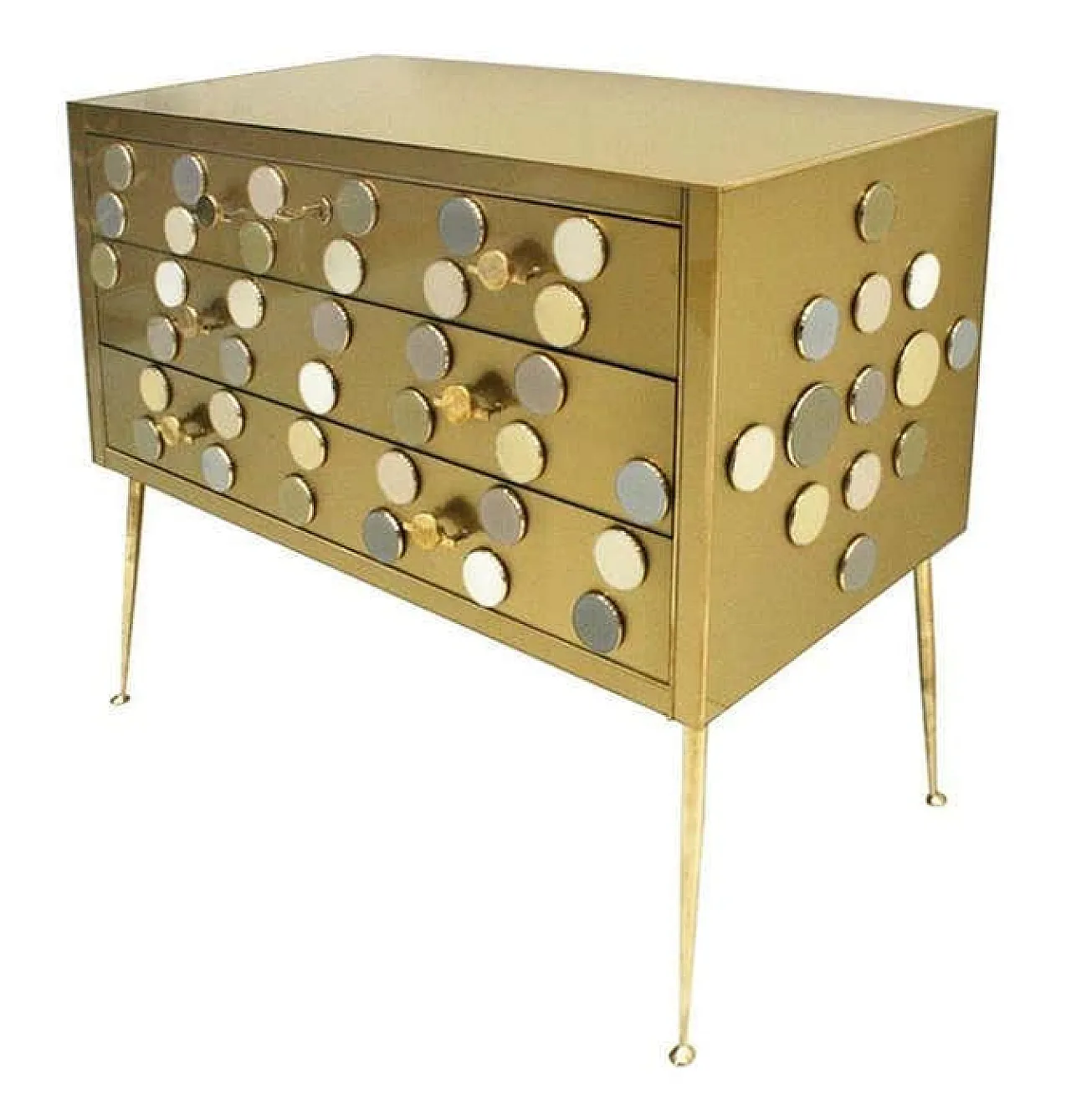 Comodo a tre cassetti fatto a mano in stile Murano, anni '90 2