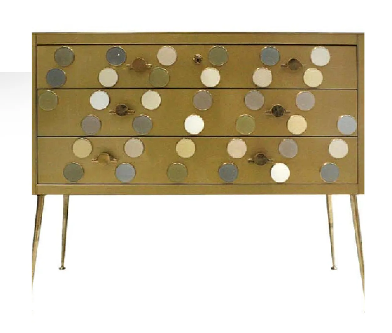 Comodo a tre cassetti fatto a mano in stile Murano, anni '90 4