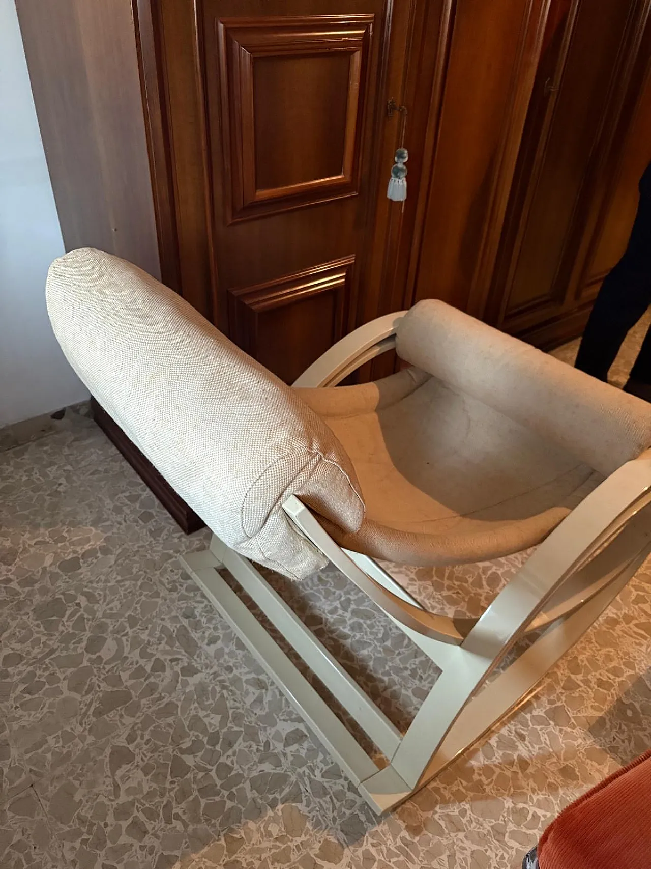 Sgarsul poltrona a dondolo di Gae Aulenti, anni '60 2