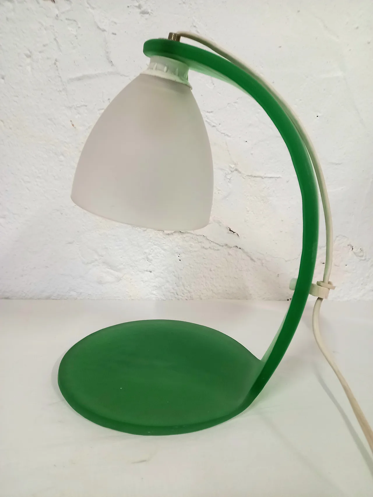 Pair of two -tone glass table lamps 4