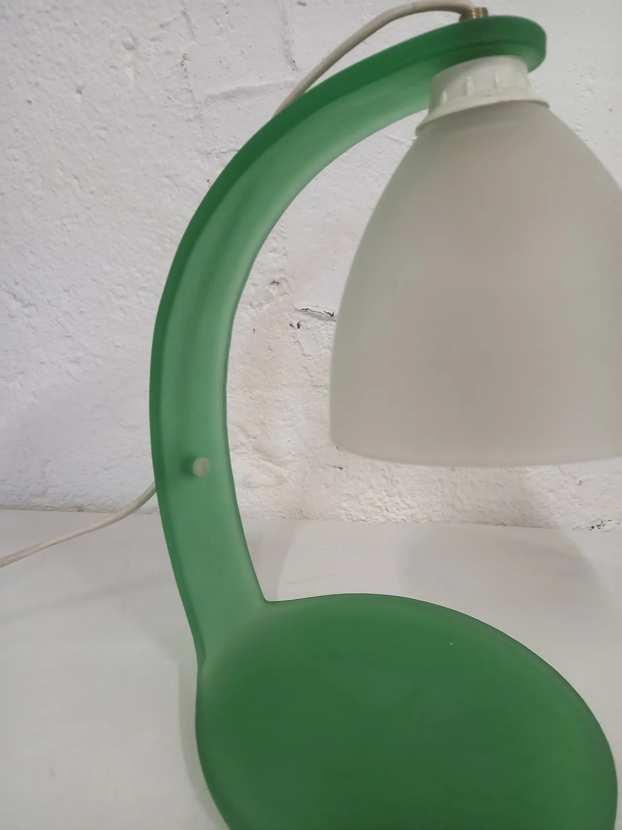 Pair of two -tone glass table lamps 7