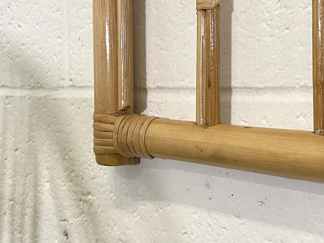 Specchio in bambù anni 70 2