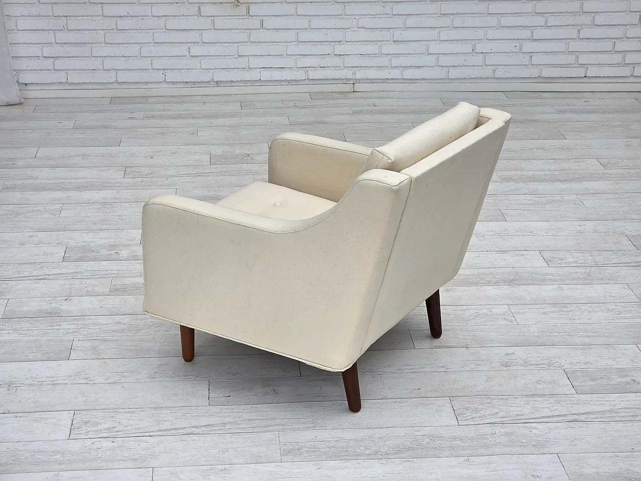 Anni '70, loungechair danese, lana di mobili, gambe in legno di teak. 13