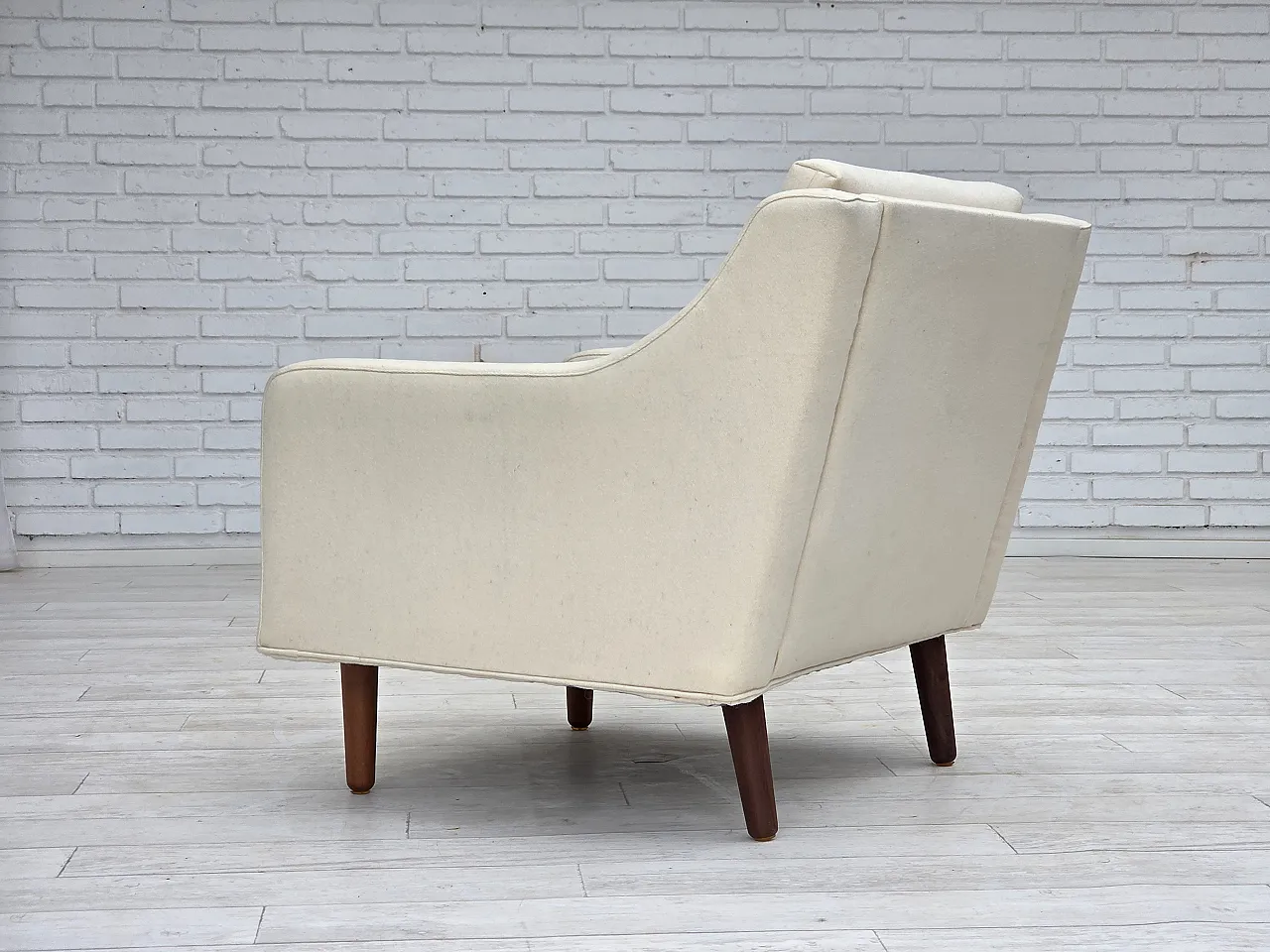 Anni '70, loungechair danese, lana di mobili, gambe in legno di teak. 14