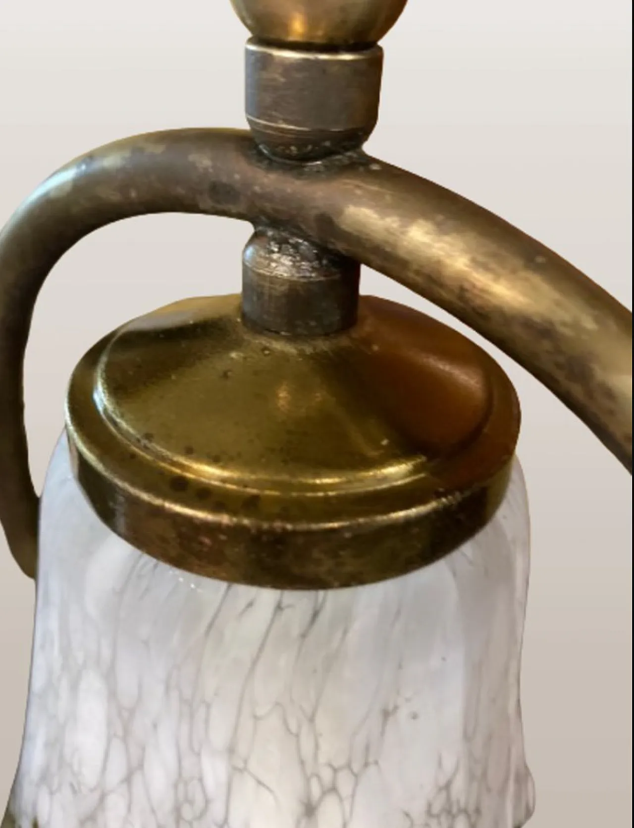 Lámpara de mesa Art Nouveau vintage, 1940 3
