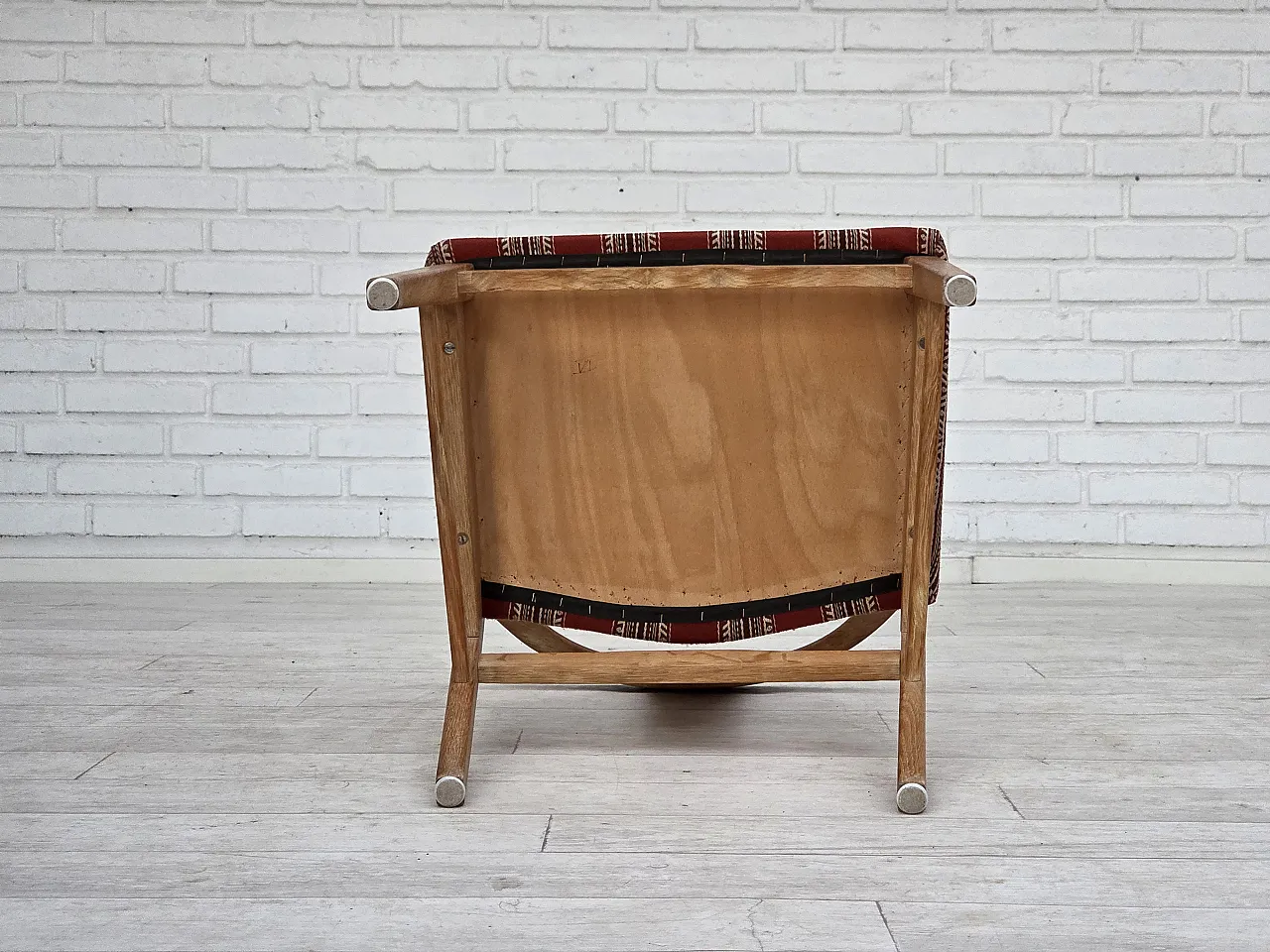 Coppia di sedie da pranzo danesi in quercia e lana, anni '60 17