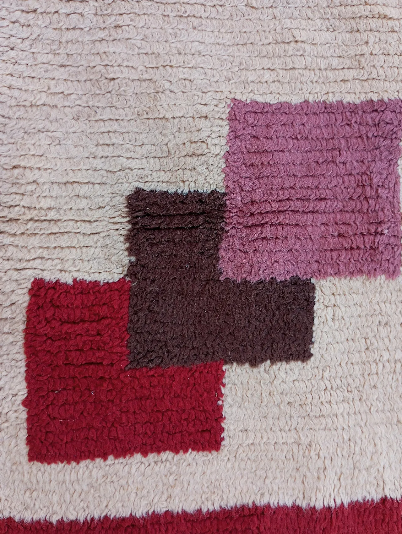 Tappeto Cogolin art decò annodato a mano in lana, anni '50 2