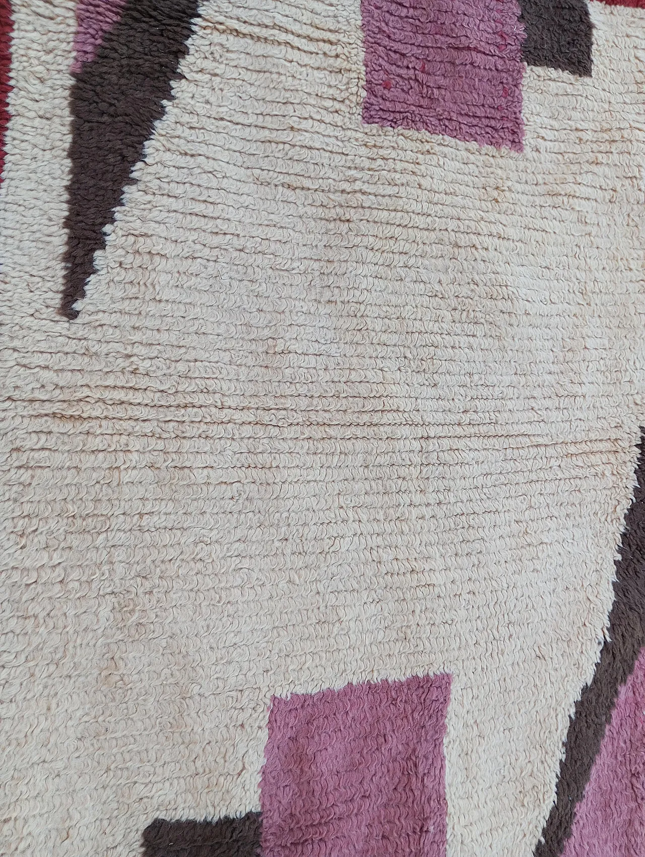 Tappeto Cogolin art decò annodato a mano in lana, anni '50 4