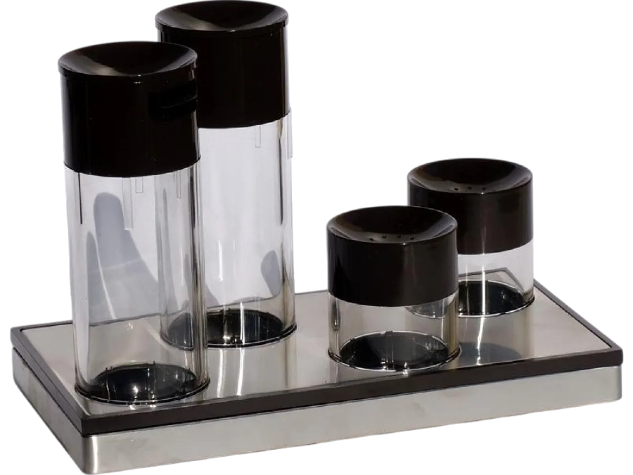 Oil, vinegar, salt and pepper chess set by Roberto Sambonet, 1970s 6