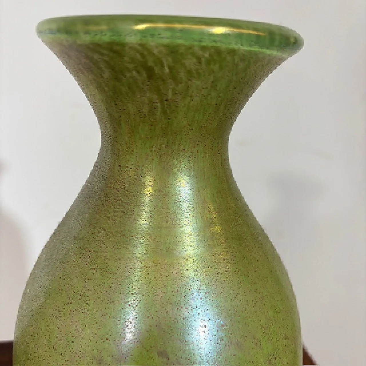 Coppia di vasi Fratelli Toso Vetri Murano a lustri metallici, anni '60 6