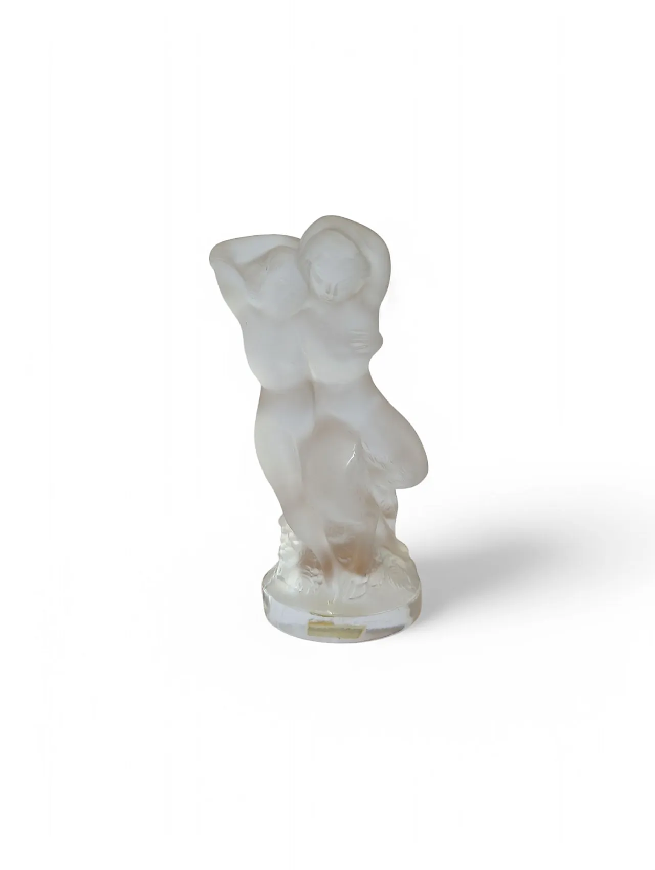 Statuetta donne in posa in cristallo Lalique France, anni '90 1