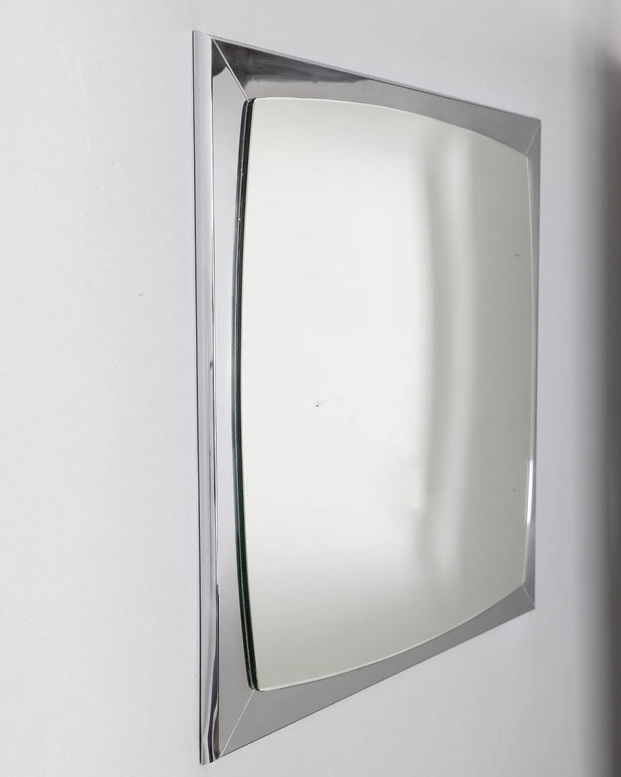 Wall mirror in chrome metal, 1970s 2