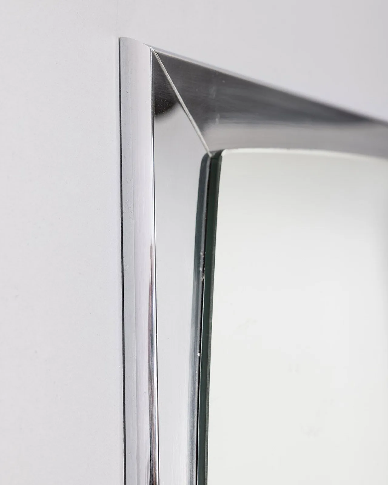 Wall mirror in chrome metal, 1970s 8