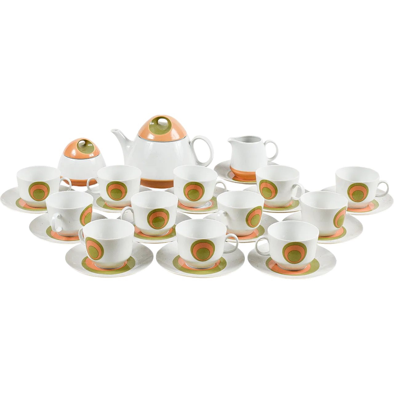 Bhreuther Whldsassen ceramic tea set, mid-19th century 8