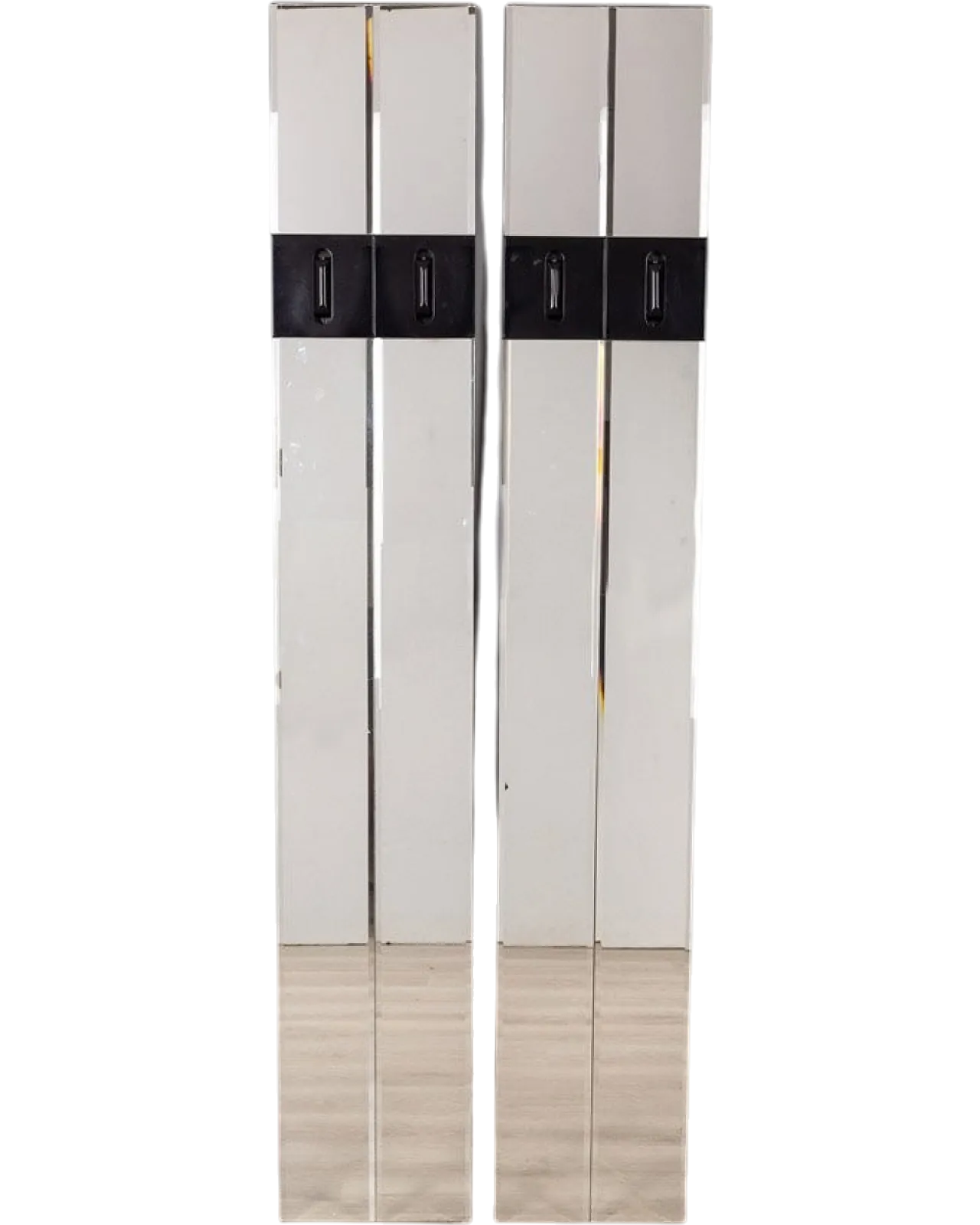 Coppia di appendiabiti da parete con specchi, anni '70 12