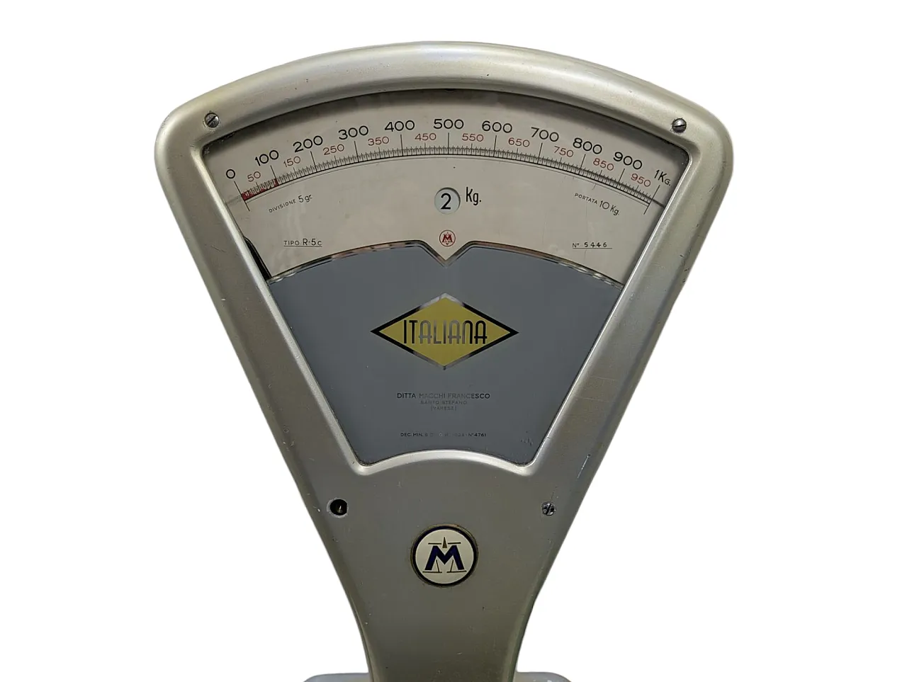 Bilancia vintage Italiana di Macchi F., anni '50 8