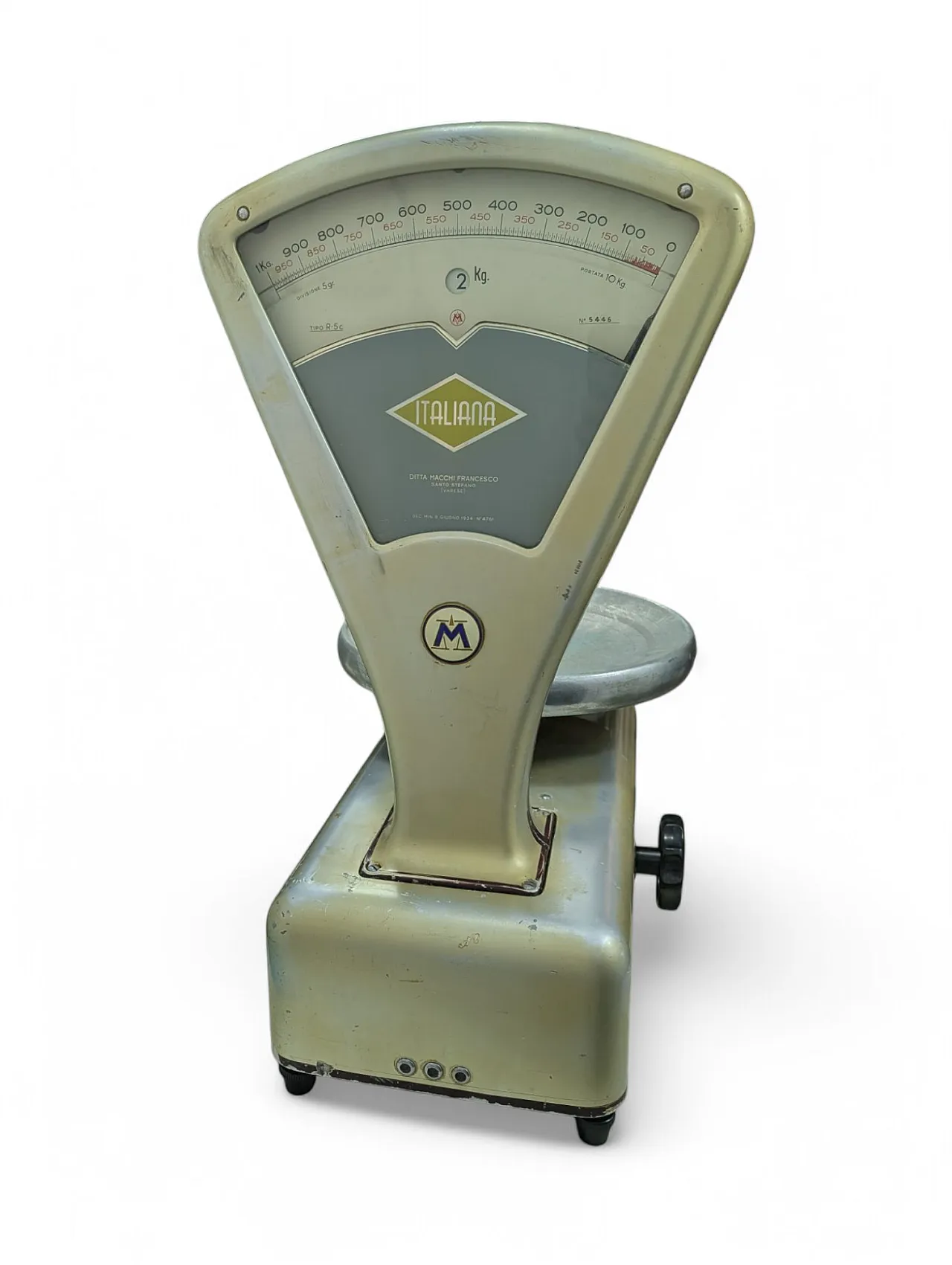 Bilancia vintage Italiana di Macchi F., anni '50 12