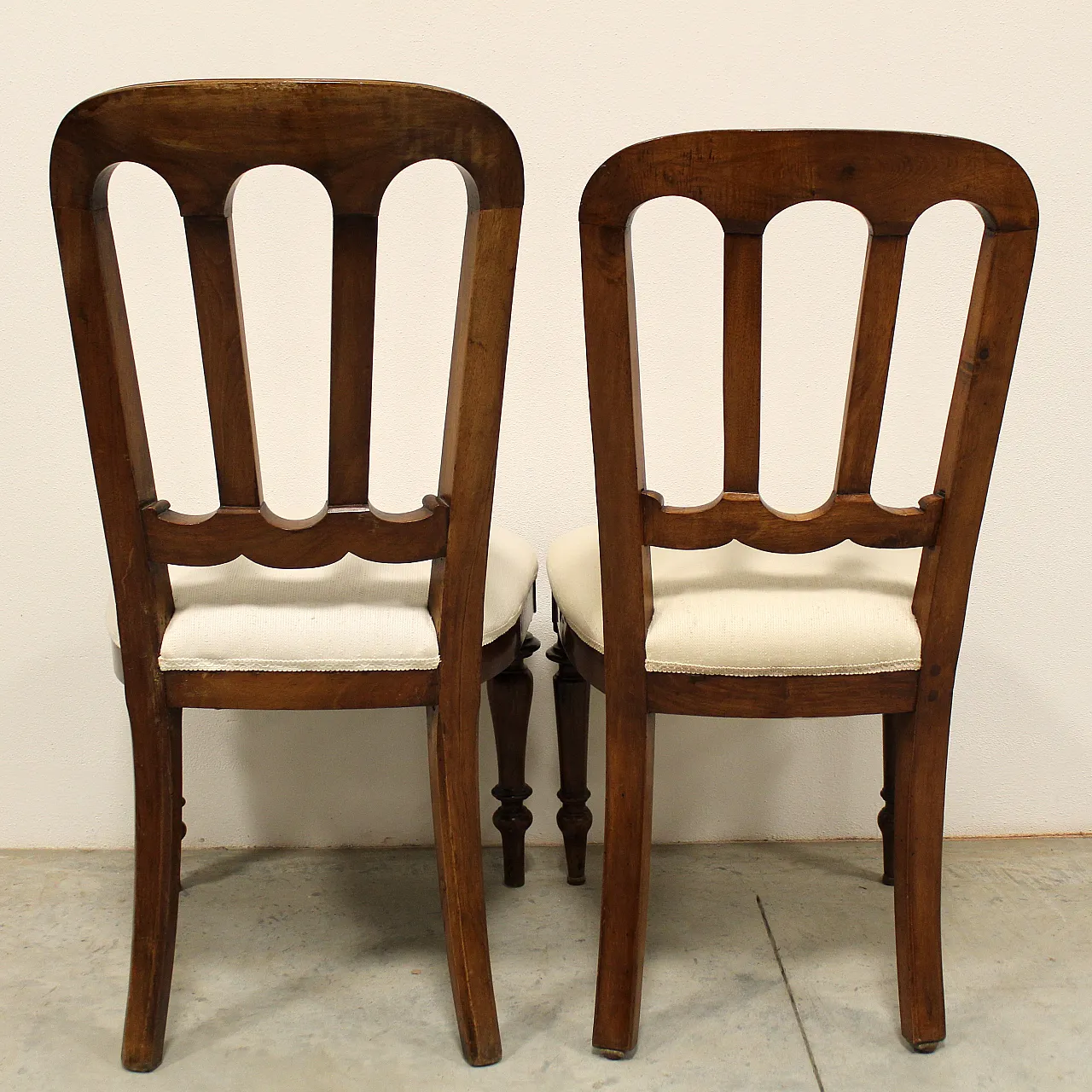 Set of 6 chairs in walnut Luigi Filippo '800 Italy 6